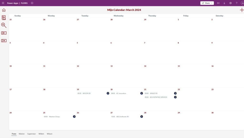 crm calendar